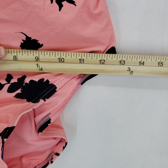 Kate Spade New York Printed Bow-Strap One-Piece Swimsuit Shell Pink Medium (AR) - Picture 6 of 6